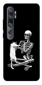 Чехол Skeleton with cat для Xiaomi Mi Note 10