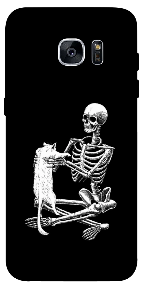 Чохол Skeleton with cat для Galaxy S7 Edge