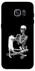 Чохол Skeleton with cat для Galaxy S7 Edge