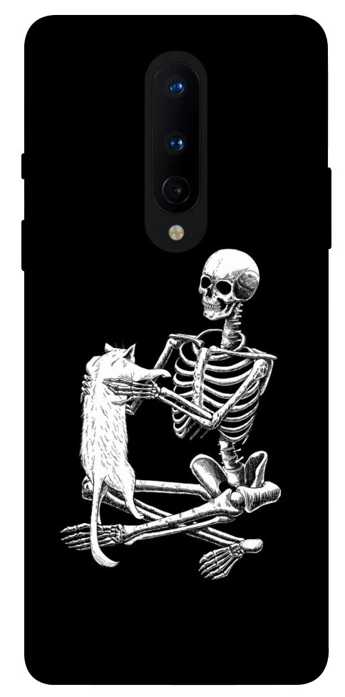 Чехол Skeleton with cat для OnePlus 8