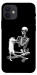 Чохол Skeleton with cat для iPhone 12