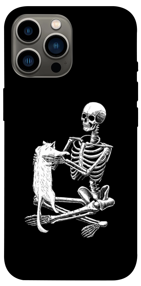 Чохол Skeleton with cat для iPhone 12 Pro Max