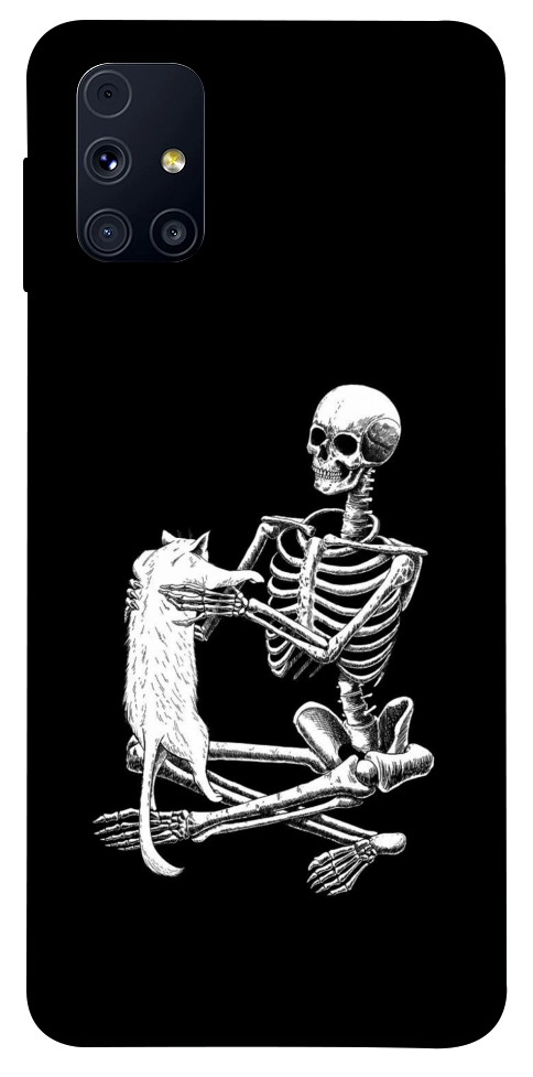 Чохол Skeleton with cat для Galaxy M31s