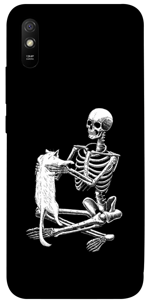 Чехол Skeleton with cat для Xiaomi Redmi 9A