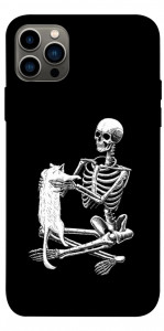 Чехол Skeleton with cat для iPhone 12 Pro