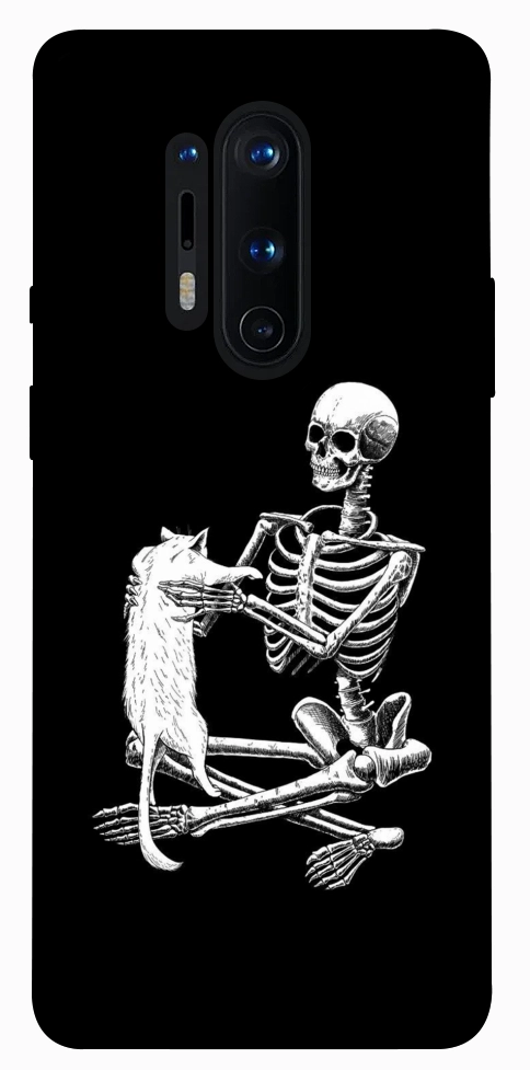 Чохол Skeleton with cat для OnePlus 8 Pro