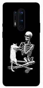 Чохол Skeleton with cat для OnePlus 8 Pro