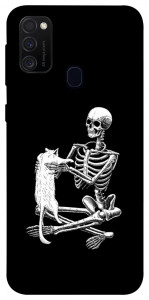 Чехол Skeleton with cat для Samsung Galaxy M21