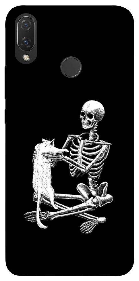 Чохол Skeleton with cat для Huawei Nova 3i