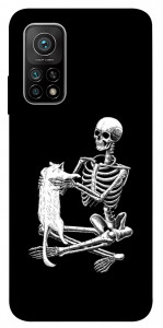 Чехол Skeleton with cat для Xiaomi Mi 10T Pro
