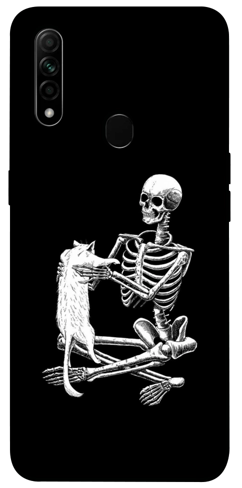 Чохол Skeleton with cat для Oppo A31