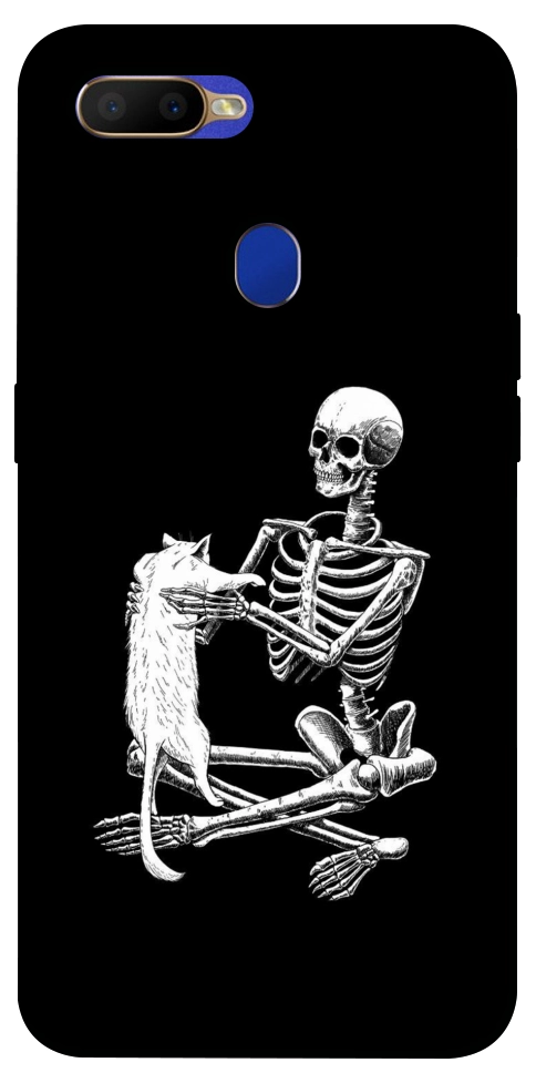 Чехол Skeleton with cat для Oppo A5s