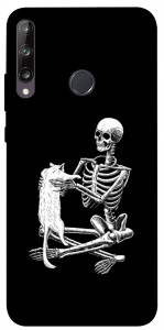 Чохол Skeleton with cat для Huawei P40 Lite E