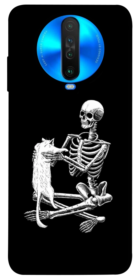 Чехол Skeleton with cat для Xiaomi Poco X2