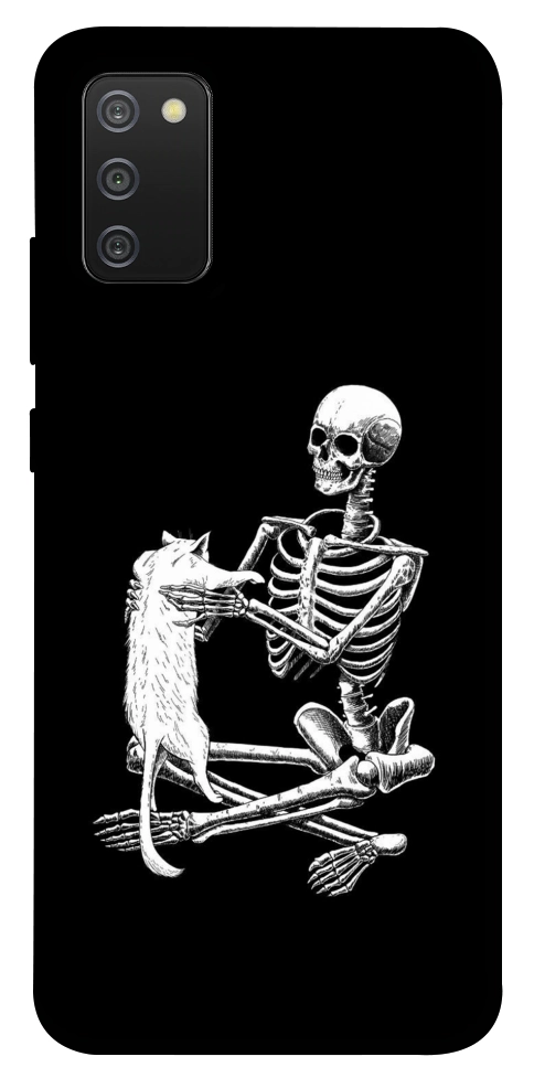 Чехол Skeleton with cat для Galaxy A02s
