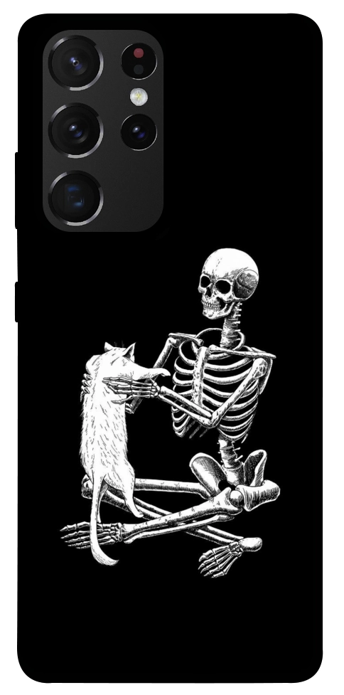 Чехол Skeleton with cat для Galaxy S21 Ultra