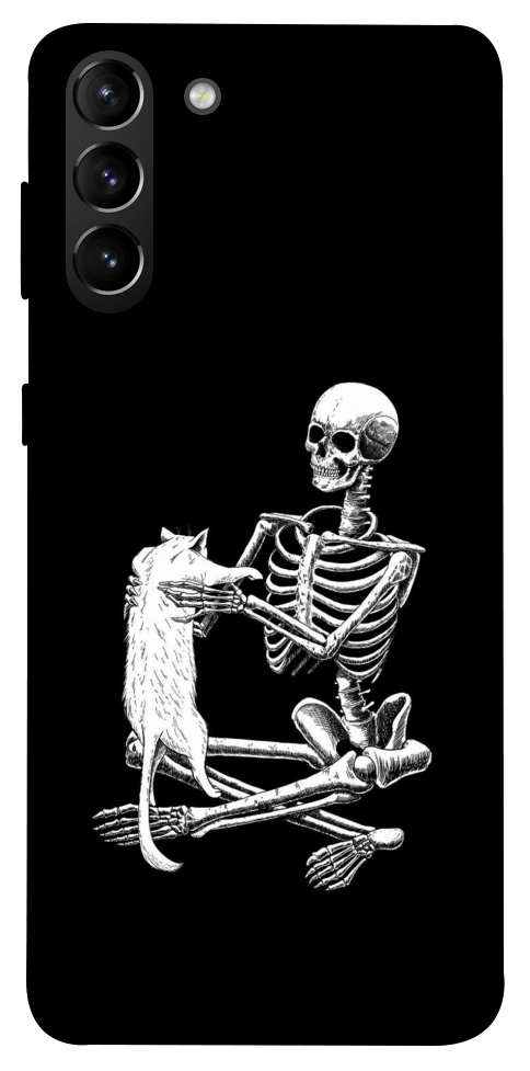Чохол Skeleton with cat для Galaxy S21+
