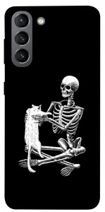 Чехол Skeleton with cat для Galaxy S21