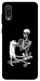 Чохол Skeleton with cat для Galaxy A02