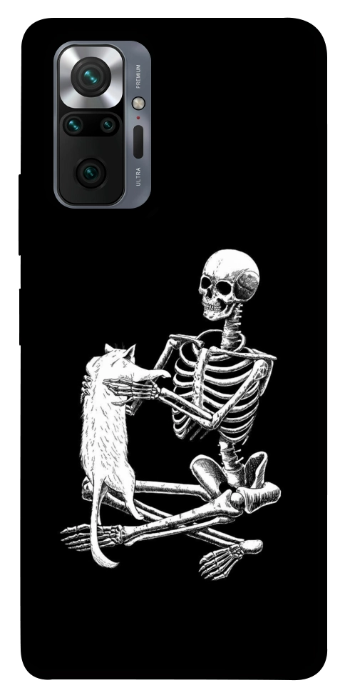 Чехол Skeleton with cat для Xiaomi Redmi Note 10 Pro