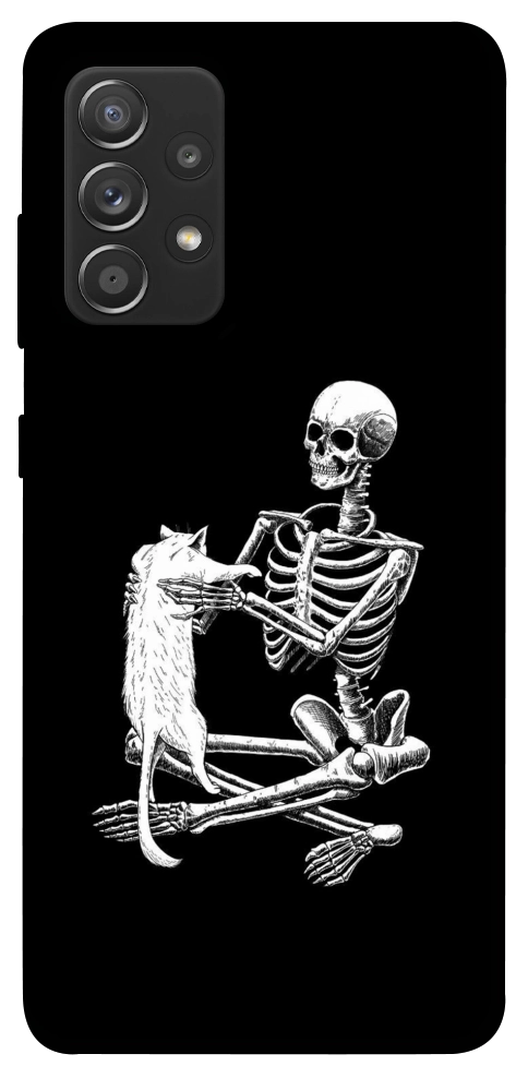Чехол Skeleton with cat для Galaxy A72 5G
