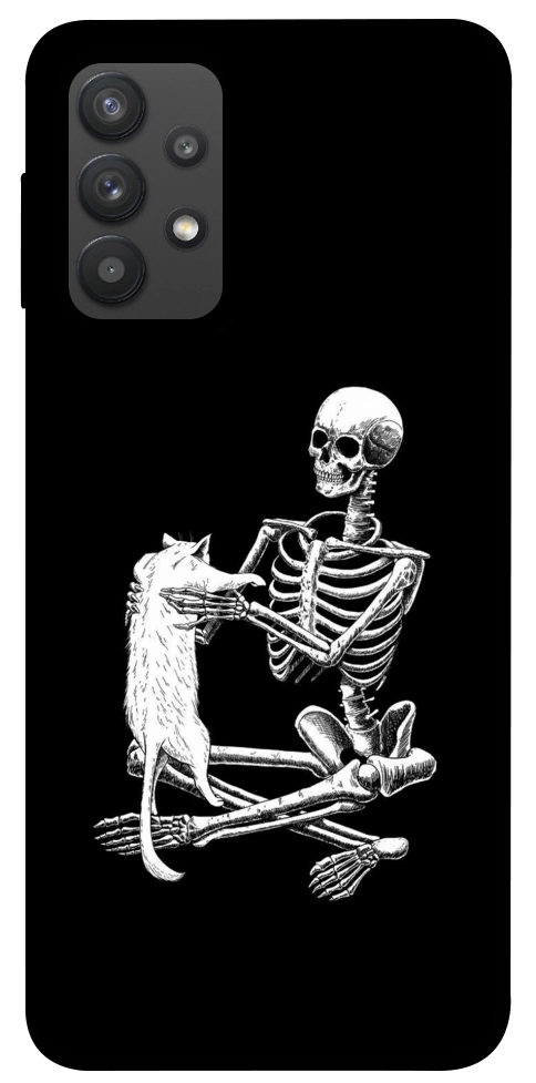 Чохол Skeleton with cat для Galaxy A32 4G