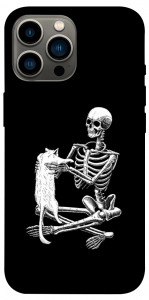 Чехол Skeleton with cat для iPhone 13 Pro Max