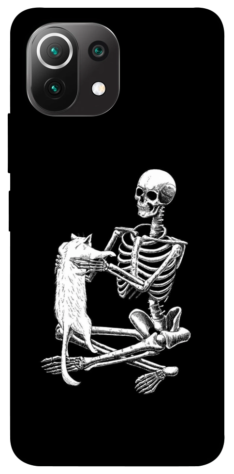 Чохол Skeleton with cat для Xiaomi Mi 11 Lite