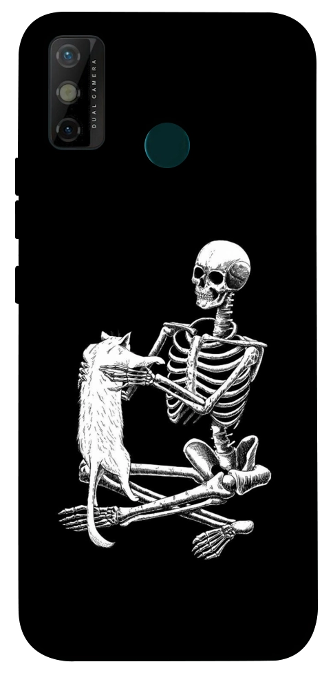 Чехол Skeleton with cat для TECNO Spark 6 Go