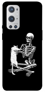 Чохол Skeleton with cat для Oneplus 9 pro