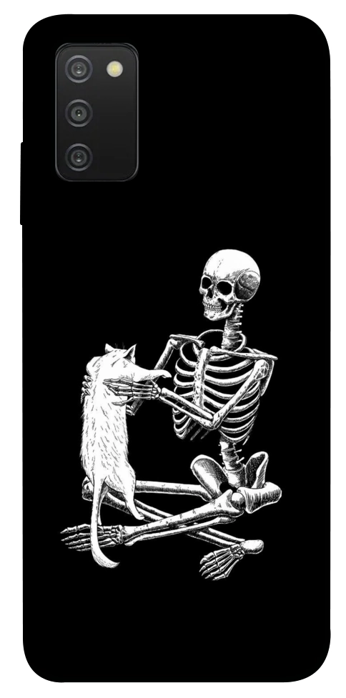 Чехол Skeleton with cat для Galaxy A03s
