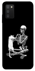 Чехол Skeleton with cat для Galaxy A03s