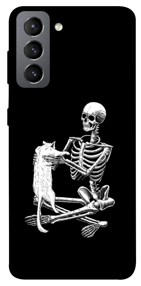 Чохол Skeleton with cat для Galaxy S21 FE
