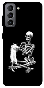 Чохол Skeleton with cat для Galaxy S21 FE
