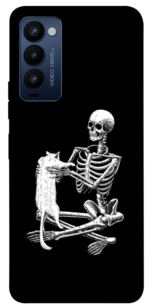 Чехол Skeleton with cat для TECNO Camon 18
