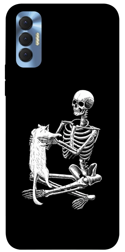 Чехол Skeleton with cat для TECNO Spark 8P