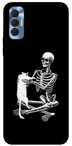 Чехол Skeleton with cat для TECNO Spark 8P