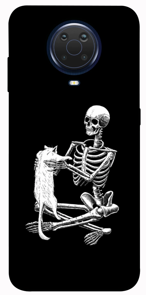Чехол Skeleton with cat для Nokia G10