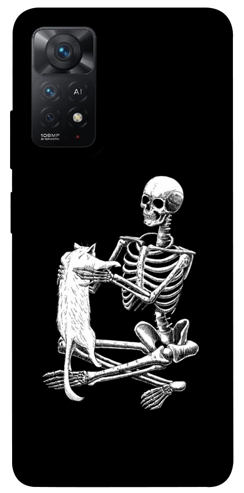 Чохол Skeleton with cat для Xiaomi Redmi Note 11 Pro 5G