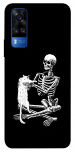 Чехол Skeleton with cat для Vivo Y51a