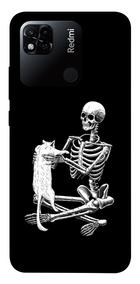 Чехол Skeleton with cat для Xiaomi Redmi 10A