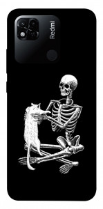 Чехол Skeleton with cat для Xiaomi Redmi 10A