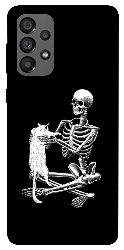 Чехол Skeleton with cat для Galaxy A73 5G