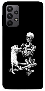 Чохол Skeleton with cat для Galaxy A23