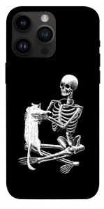 Чехол Skeleton with cat для iPhone 14 Pro Max