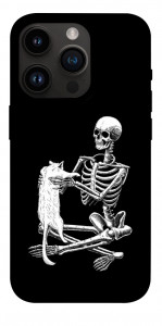 Чехол Skeleton with cat для iPhone 14 Pro