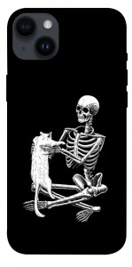 Чехол Skeleton with cat для iPhone 14 Plus