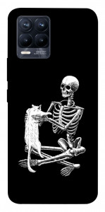 Чехол Skeleton with cat для Realme 8