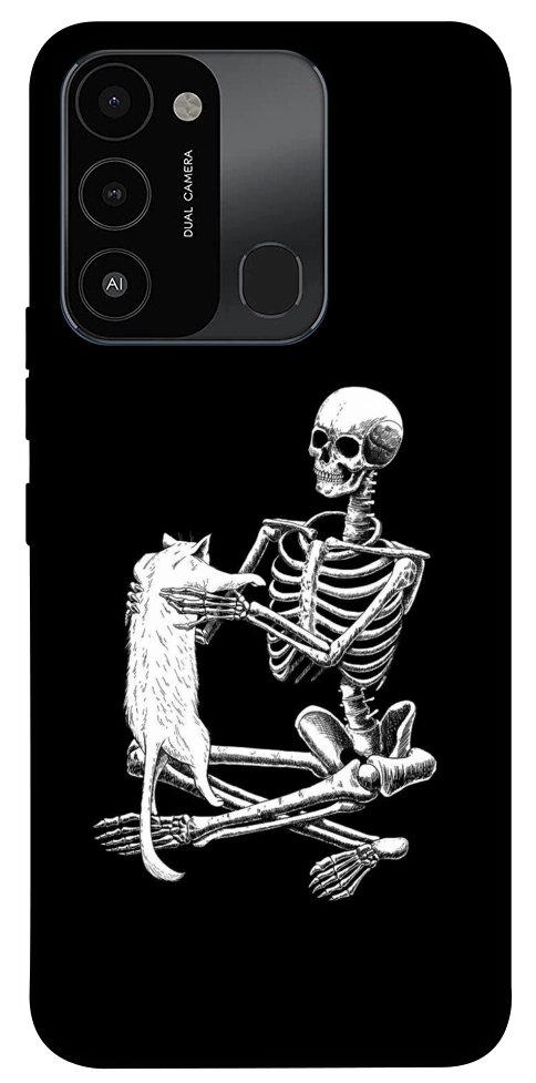 Чехол Skeleton with cat для TECNO Spark 8C