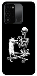 Чохол Skeleton with cat для TECNO Spark Go 2022 (KG5m)